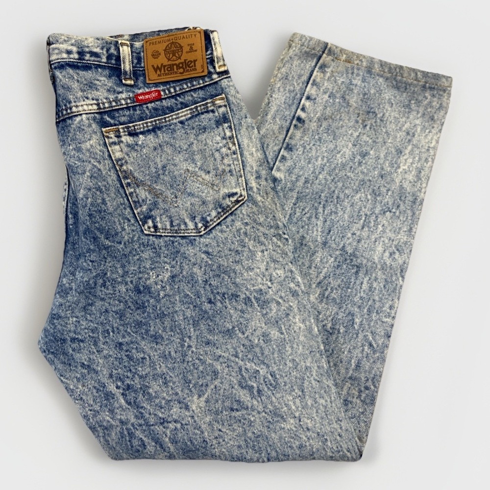 Vintage Wrangler Jeans Mens 32 x 30 Acid Wash Stone Wash Distressed 96501HW